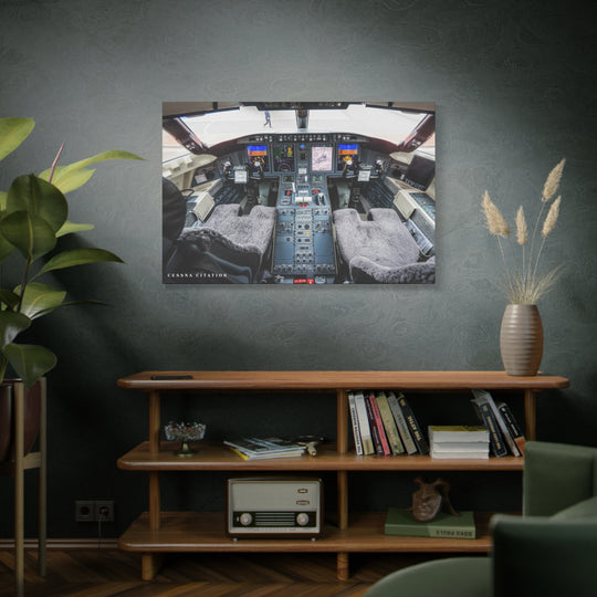Cessna Citation Cockpit – Aviation Canvas Wall Art | Pilot & Airport Artwork