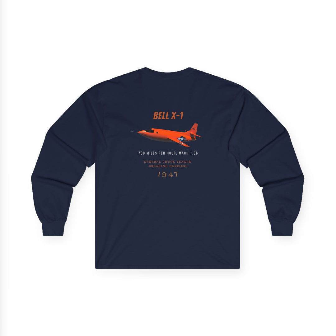 Bell X-1 Experimental Aircraft Aviation Long Sleeve T-Shirt – Breaking the Sound Barrier