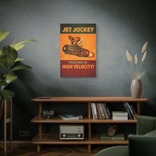 Jet Jockey “Piloting in High Velocity!”– Aviation Canvas Wall Art | Pilot & Airport Artwork