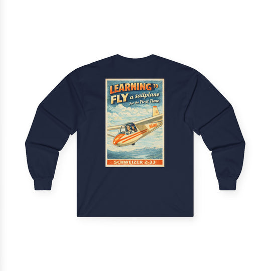 Vintage Aviation Long Sleeve T-Shirt – Sailplanes “Learning to Fly”