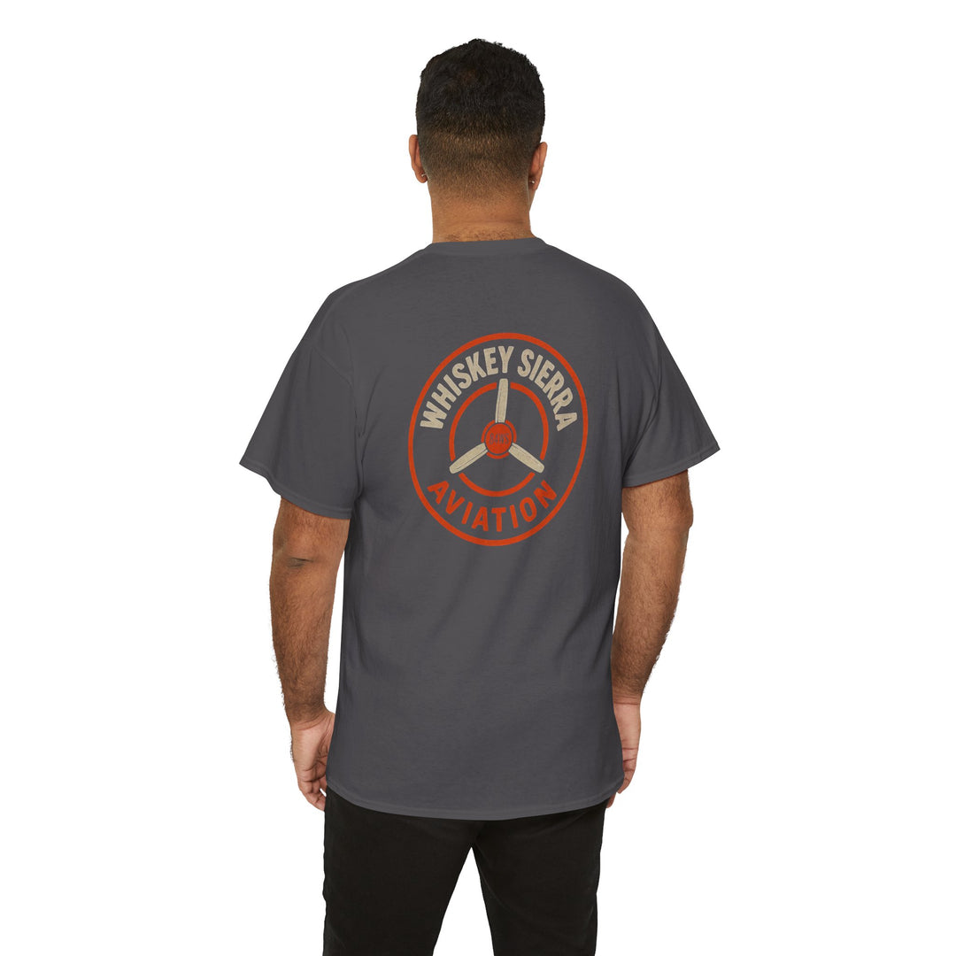 Orange Aviation Logo T-Shirt — Whiskey Sierra Aviation Crew Tee