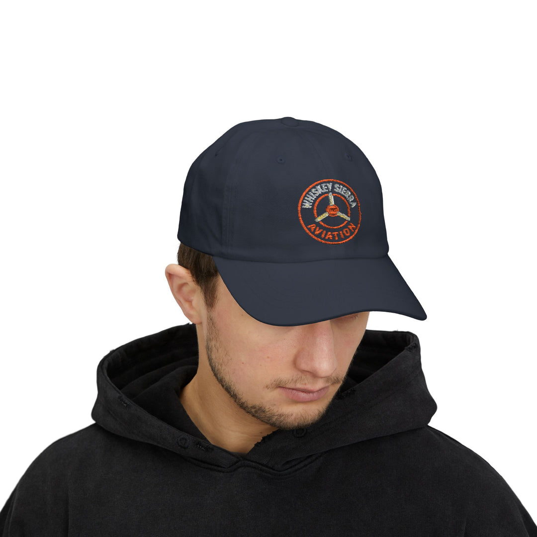 Aviation Embroidered Dad Cap — Vintage Pilot Logo Hat