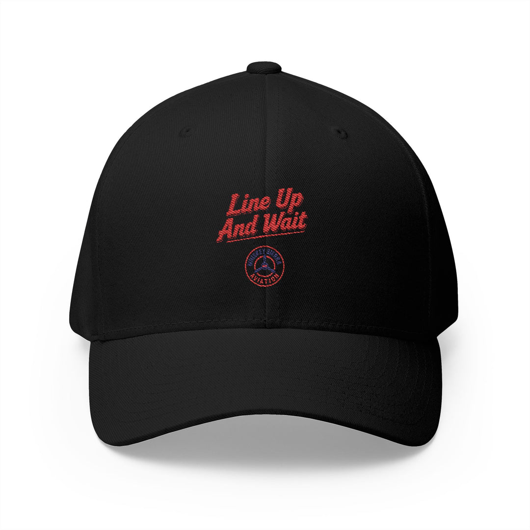‘Line Up And Wait’ – Embroidered Baseball Cap