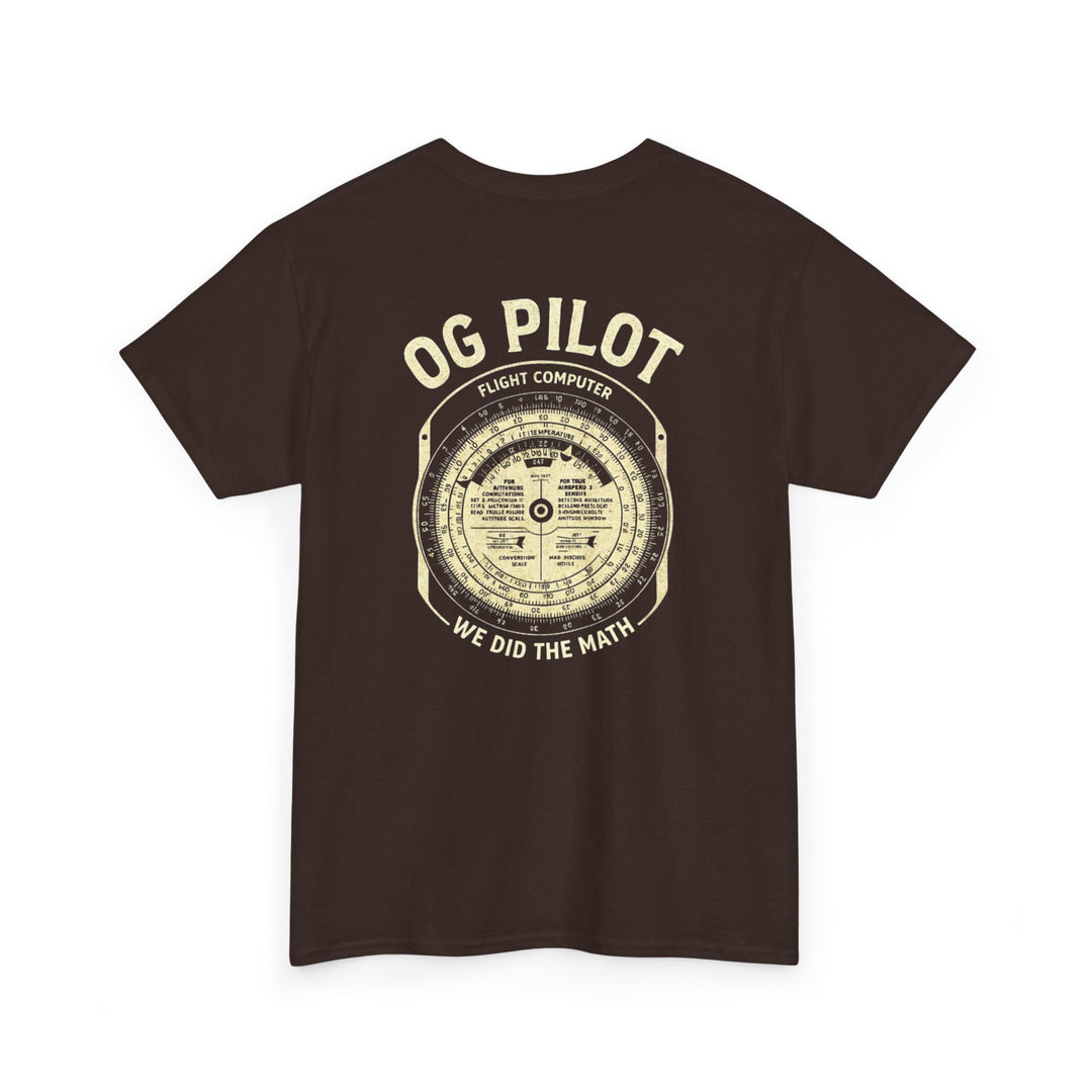 OG Pilot Vintage Flight Computer Aviation Graphic T-Shirt