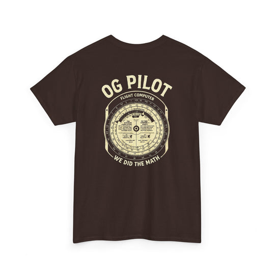 OG Pilot Vintage Flight Computer Aviation Graphic T-Shirt