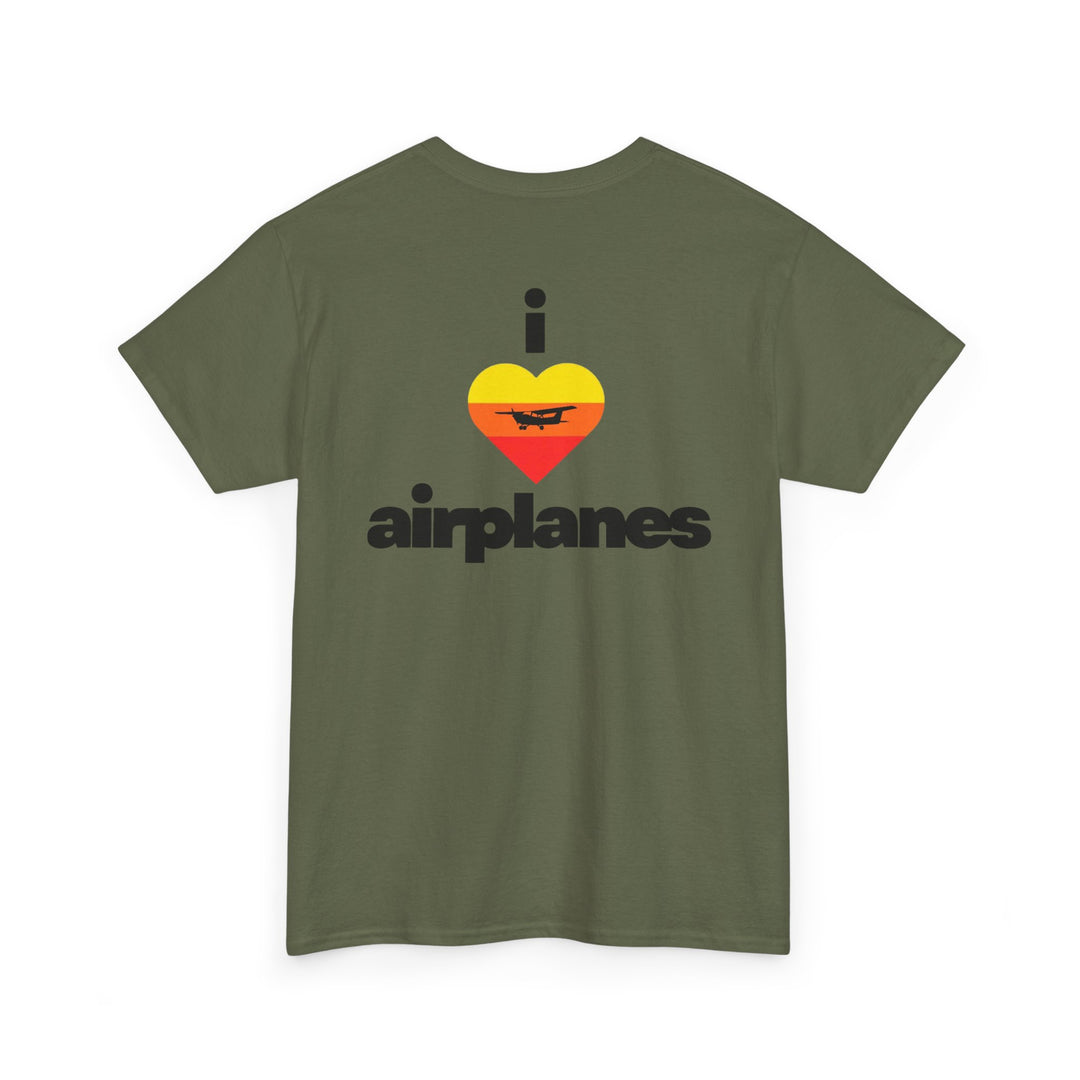 I Love Airplanes Aviation Graphic T-Shirt