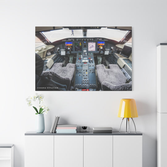 Cessna Citation Cockpit – Aviation Canvas Wall Art | Pilot & Airport Artwork