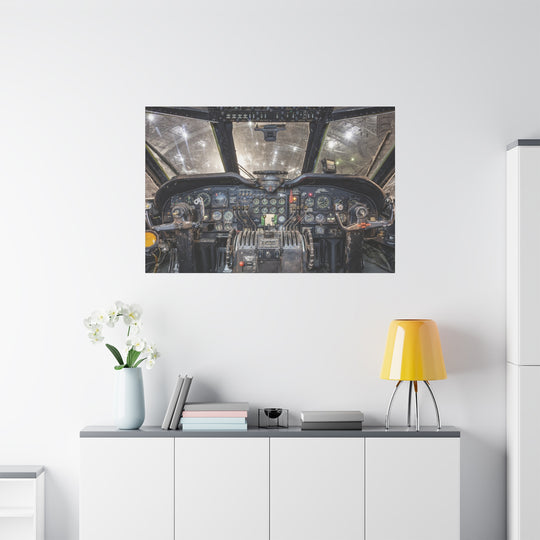 Douglas C-124 Globemaster II – Vintage Aircraft Instrument Panel Wall Art