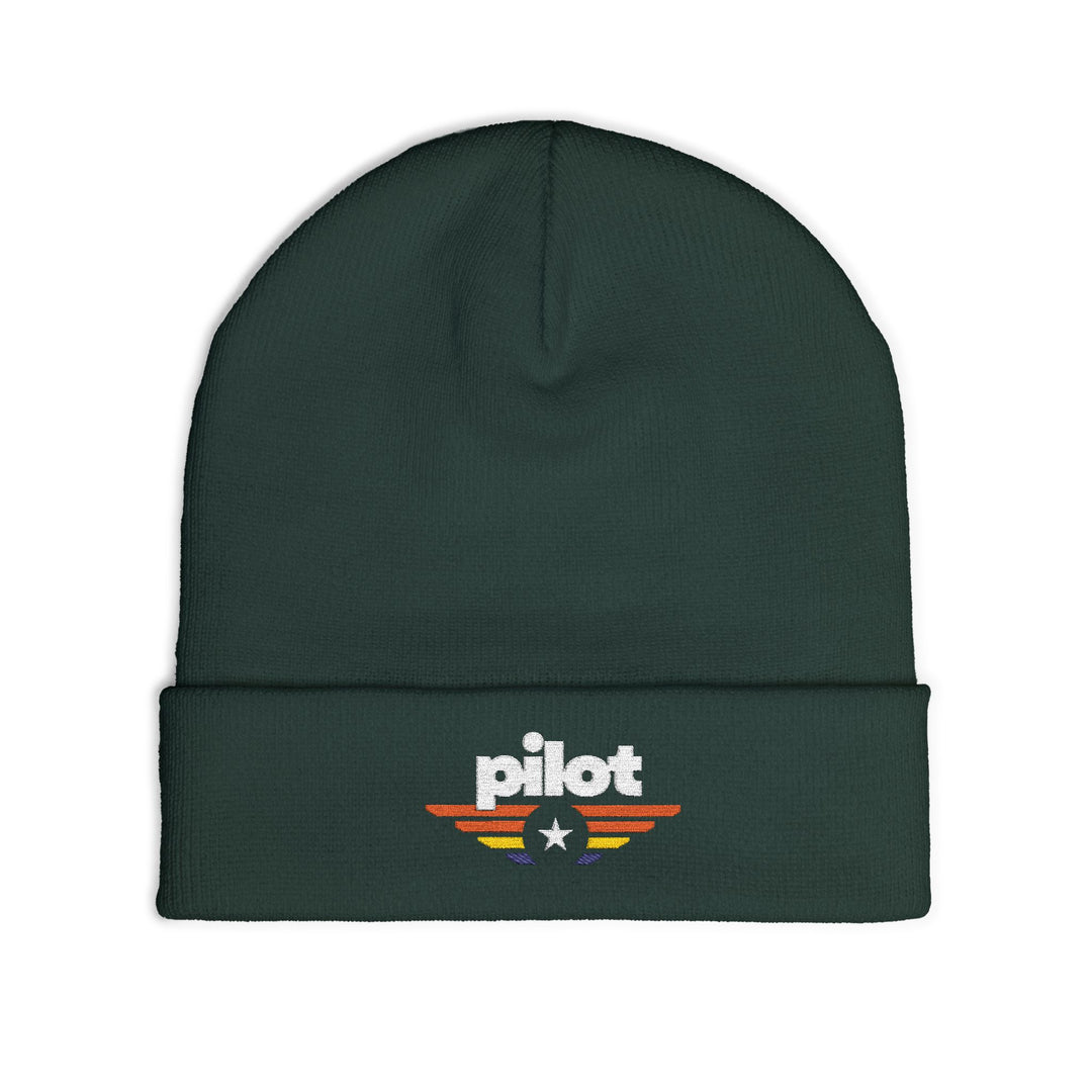Pilot Embroidered Pilot Beanie - Vintage Wings Aviation Hat