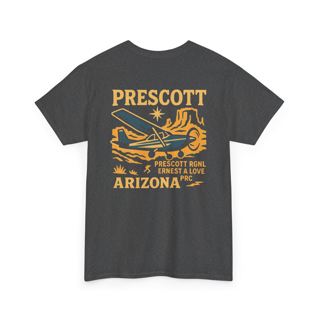 Prescott Regional Airport Aviation Graphic T-Shirt – PRC Thumb Butte Vintage