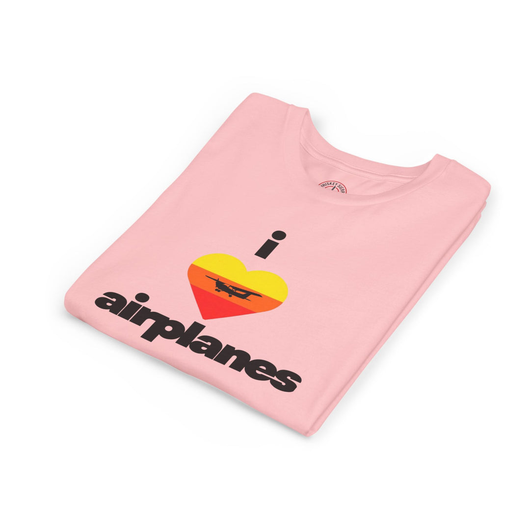 I Love Airplanes Youth T-Shirt