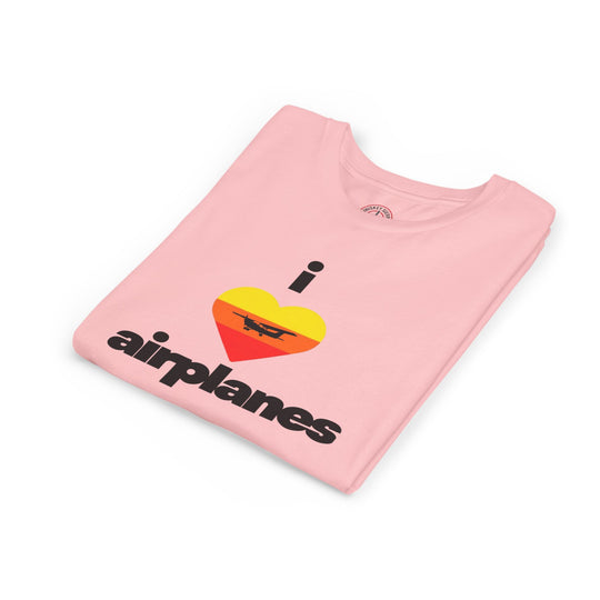 I Love Airplanes Youth T-Shirt
