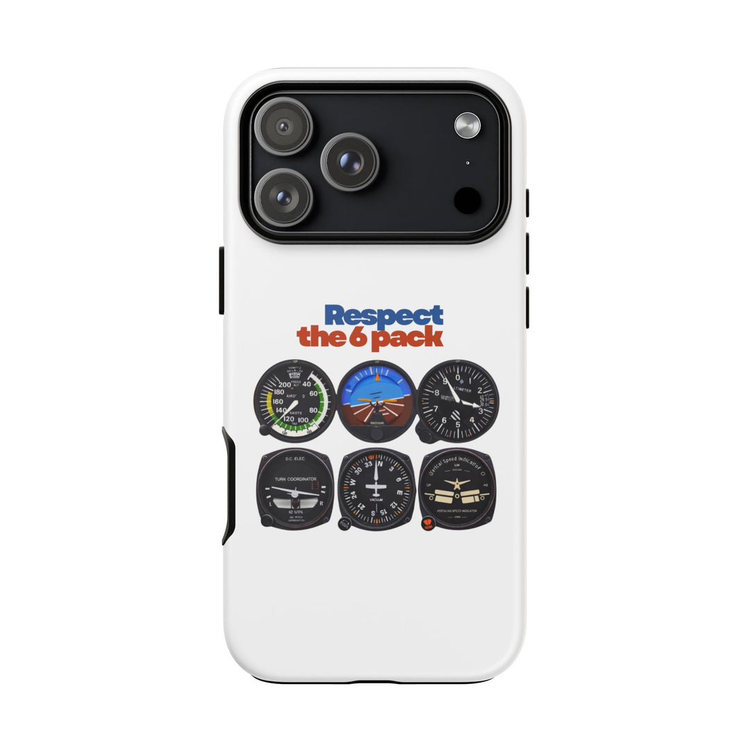 Respect Aviation Phone Case — Pilot Instrument Panel Design