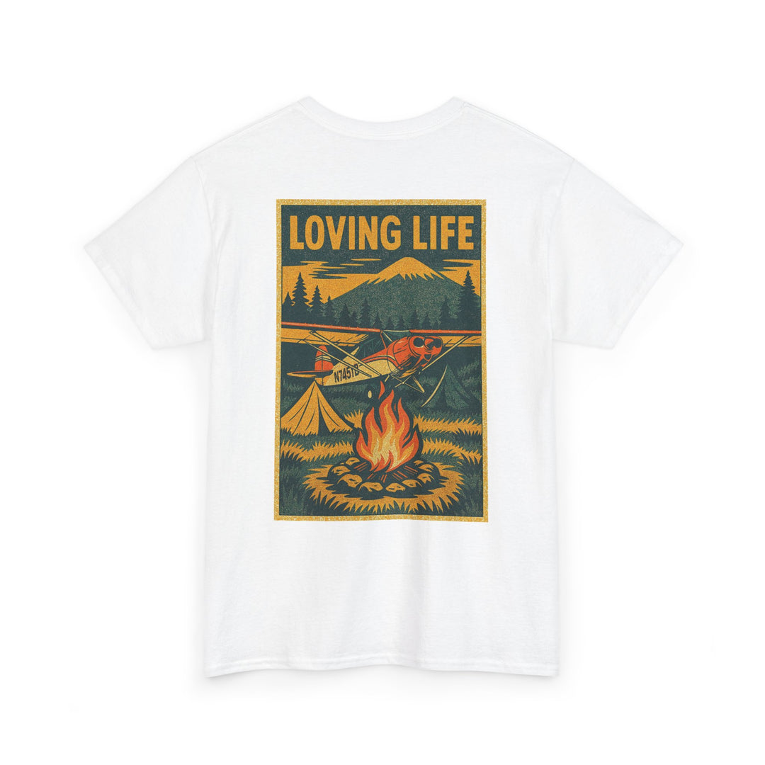 Loving Life Camping Aviation Graphic T-Shirt