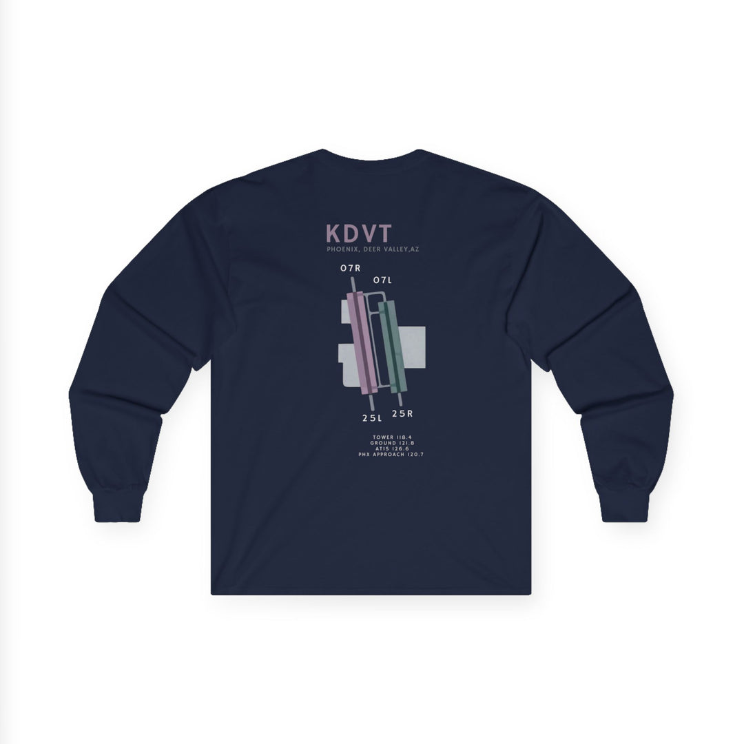 Deer Valley Airport Aviation Long Sleeve T-Shirt – KDVT Airfield Diagram