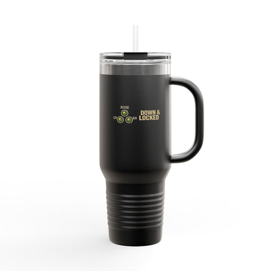 Down & Locked – 40oz Stainless Steel Aviation Tumbler