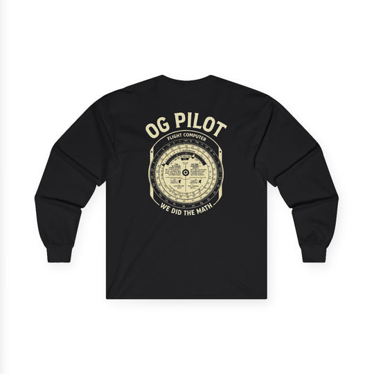 OG Pilot Vintage Flight Computer Aviation Long Sleeve T-Shirt