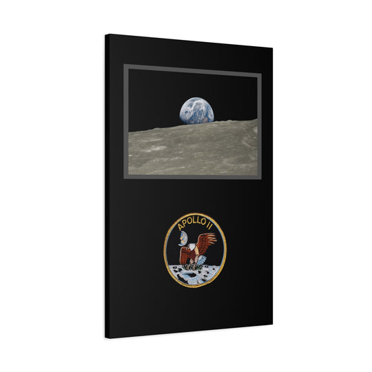 Apollo 11 Earthrise– Aviation Canvas Wall Art | Pilot & Airport Artwork