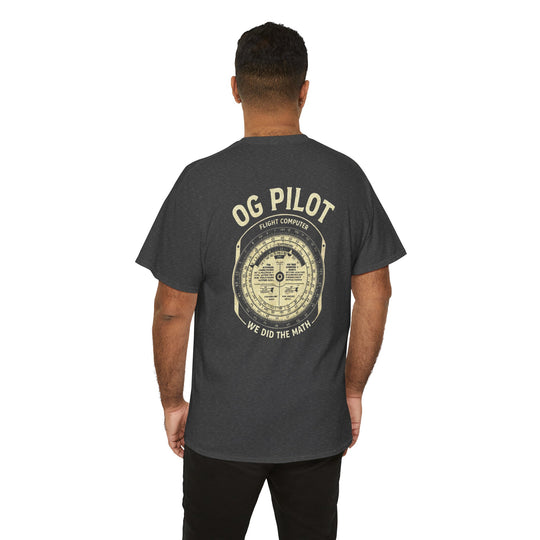 OG Pilot Vintage Flight Computer Aviation Graphic T-Shirt
