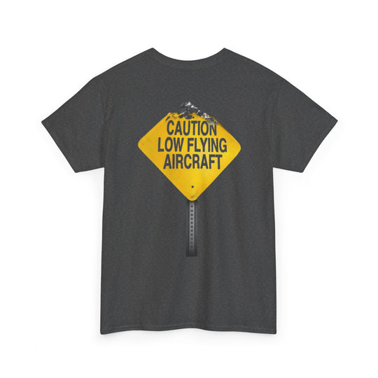 Caution Low Flying Aircraft Aviation Graphic T-Shirt