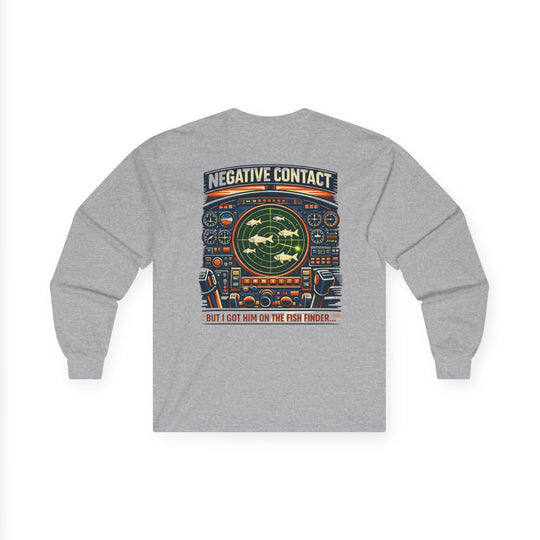 Aviation Humor Long Sleeve T-Shirt – Radar “Negative Contact” Fish Finder