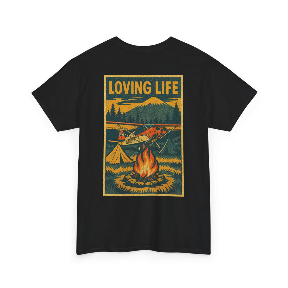 Loving Life Camping Aviation Graphic T-Shirt