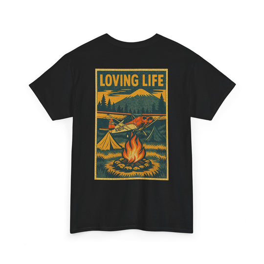 Loving Life Camping Aviation Graphic T-Shirt